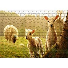 Cakapuzzle Koyun Kuzular Görseli 120 Parça Ahşap Puzzle