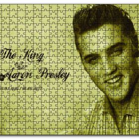 Cakapuzzle Kral Elvis Aaron Presley Sepya Portre Mdf 1000 Parça Puzzle