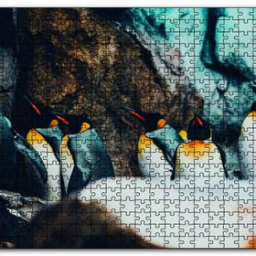 Cakapuzzle Kral Penguenleri Mdf 120 Parça Puzzle