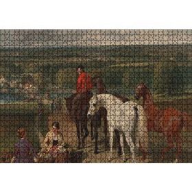 Cakapuzzle Kraliyet At Eğitmeni Yağlıboya Mdf 1000 Parça Puzzle
