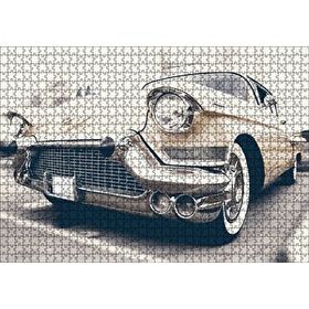 Cakapuzzle Krem Rengi Chevrolet Klasik Araba 1000 Parça Puzzle