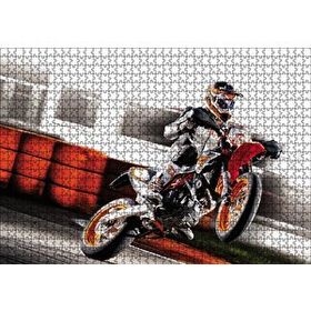 Cakapuzzle Kros Motor Yarışı 120 Parça Ahşap Puzzle