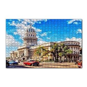 Cakapuzzle Kübada Tarihi Bina ve Klasik Arabalar 120 Parça Ahşap Puzzle