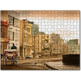 Cakapuzzle Kübada Tenha Bir Cadde 500 Parça Ahşap Puzzle