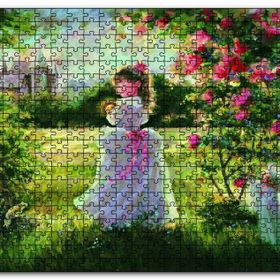Cakapuzzle Küçük Kız Peri ve Şato Yağlıboya Mdf 1000 Parça Puzzle