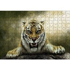 Cakapuzzle Kükreyen Kaplan Artwork 120 Parça Ahşap Puzzle