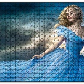 Cakapuzzle Külkedisi Elbiseli Kadın ve Bulutlar Görseli Mdf 120 Parça Puzzle