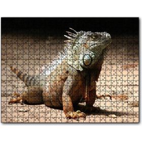 Cakapuzzle Kumlar Üzerinde Görkemli İguana Mdf 120 Parça Puzzle