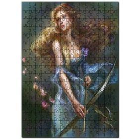 Cakapuzzle Kumral Saçlı Savaşçı Kadın Görseli Mdf 120 Parça Puzzle