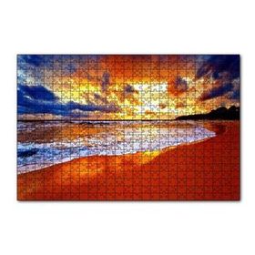 Cakapuzzle Kumsal Bulutlar ve Kızıl Günbatımı 255 Parça Puzzle