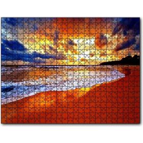 Cakapuzzle Kumsal Bulutlar ve Kızıl Günbatımı 500 Parça Puzzle