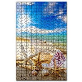 Cakapuzzle Kumsalda Denizyıldızı ve Deniz Kabukları 120 Parça Puzzle