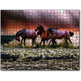 Cakapuzzle Kumsaldaki Atlar Ahşap 255 Parça Puzzle