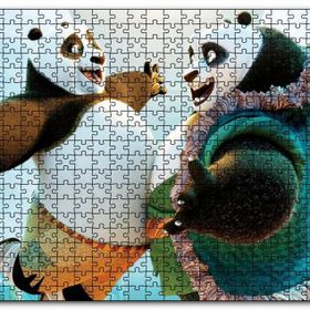 Cakapuzzle Kungfu Panda Usta ve Çırak Mdf 120 Parça Puzzle