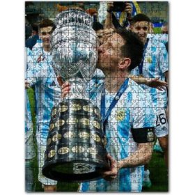 Cakapuzzle Kupa Amerika 2021 Messi Kupa Sevinci Ahşap 500 Parça Puzzle