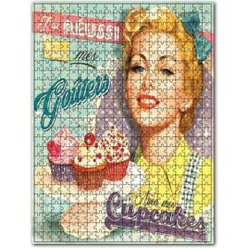 Cakapuzzle Kupa Kek İkramı Afişi Görseli Ahşap 500 Parça Puzzle
