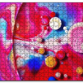 Cakapuzzle Küreler Hücreler ve Renk Topları Mdf 120 Parça Puzzle