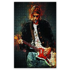 Cakapuzzle Kurt Cobain Sahnede Çizim Ahşap 1000 Parça Puzzle