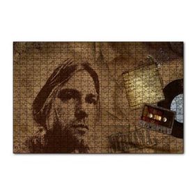 Cakapuzzle Kurt Cobain ve Şarkı Sözleri 120 Parça Ahşap Puzzle