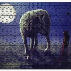 Cakapuzzle Kurt Kadın Gecede Dolun Ay Mdf 120 Parça Puzzle