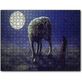 Cakapuzzle Kurt Kadın Gecede Dolun Ay Mdf 120 Parça Puzzle