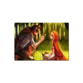 Cakapuzzle Kurt ve Kırmızı Başlıklı Kız Peri Hikayesi Mdf 120 Parça Puzzle