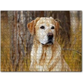 Cakapuzzle Kuru Otların Arasındaki Labrador Mdf 120 Parça Puzzle