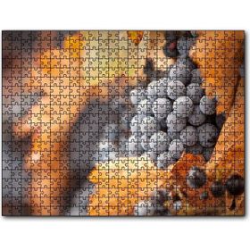 Cakapuzzle Kuru Yapraklar ve Kara Üzümler Mdf 1000 Parça Puzzle