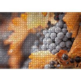 Cakapuzzle Kuru Yapraklar ve Kara Üzümler Mdf 1000 Parça Puzzle