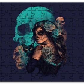 Cakapuzzle Kurukafalar Karakedi ve Ölü Gelin Mdf 1000 Parça Puzzle