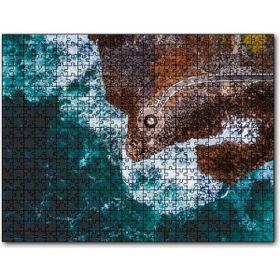 Cakapuzzle Kuşbakışı Kıyı, Dalgalar ve Seyir Terası 255 Parça Puzzle