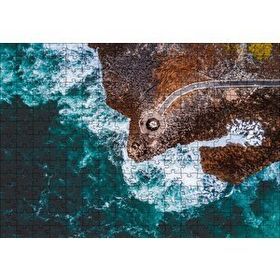 Cakapuzzle Kuşbakışı Kıyı, Dalgalar ve Seyir Terası 255 Parça Puzzle