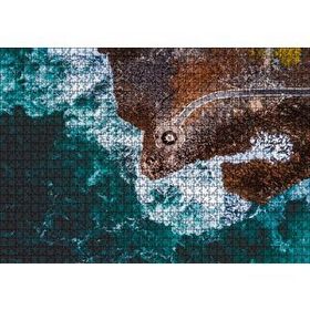 Cakapuzzle Kuşbakışı Kıyı Dalgalar ve Seyir Terası Mdf 1000 Parça Puzzle