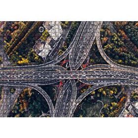 Cakapuzzle Kuşbakışı Otoyollar ve Viyadükler 255 Parça Puzzle