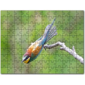Cakapuzzle Kütük Üzerinde Gri Kumru Flu Arkaplan Mdf 255 Parça Puzzle