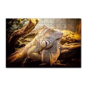 Cakapuzzle Kütükler Arasındaki Efsanevi Kertenkele 120 Parça Ahşap Puzzle