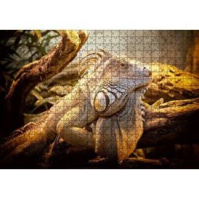 Cakapuzzle Kütükler Arasındaki Efsanevi Kertenkele 120 Parça Ahşap Puzzle