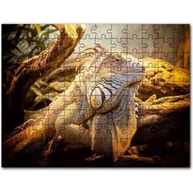Cakapuzzle Kütükler Arasındaki Efsanevi Kertenkele Mdf 120 Parça Puzzle