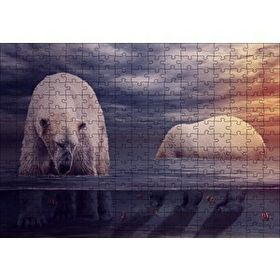 Cakapuzzle Kutup Ayıları Okyanus ve Günbatımı 255 Parça Puzzle