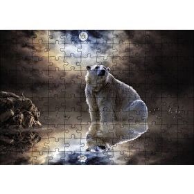Cakapuzzle Kutup Ayısı Doğa Gece 120 Parça Puzzle