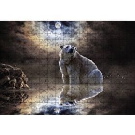 Cakapuzzle Kutup Ayısı Doğa Gece 120 Parça Puzzle