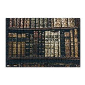 Cakapuzzle Kütüphane Rafında Ciltli Kitaplar 120 Parça Ahşap Puzzle