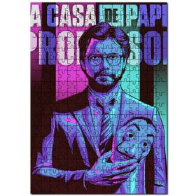 Cakapuzzle La Casa De Papel Profesör ve Maskesi Mdf 120 Parça Puzzle