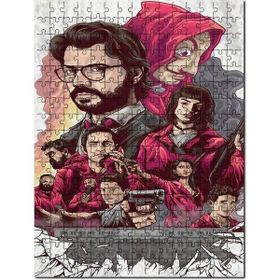 Cakapuzzle La Casa De Papel Tüm Karakter Karikatürize Mdf 120 Parça Puzzle