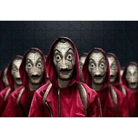 Cakapuzzle La Casa De Papel Tüm Karakterler Dali Maskeli 120 Parça Ahşap Puzzle