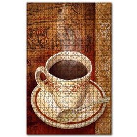 Cakapuzzle La Maison Cafe de Kahve Keyfi Görseli 120 Parça Ahşap Puzzle
