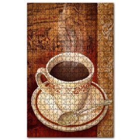 Cakapuzzle La Maison Cafe De Kahve Keyfi Görseli Ahşap 500 Parça Puzzle