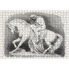 Cakapuzzle Lady Godiva Taş Heykel 120 Parça Ahşap Puzzle