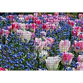 Cakapuzzle Lale Çiçeği ve Bahar Çiçekleri 1000 Parça Ahşap Puzzle
