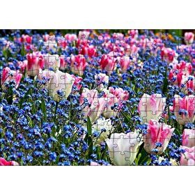 Cakapuzzle Lale Çiçeği Ve Bahar Çiçekleri 120 Parça Ahşap Puzzle